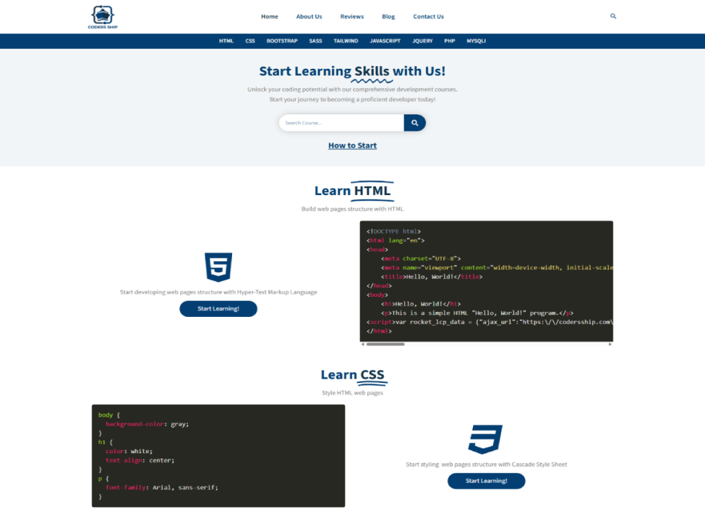 code-learning-website