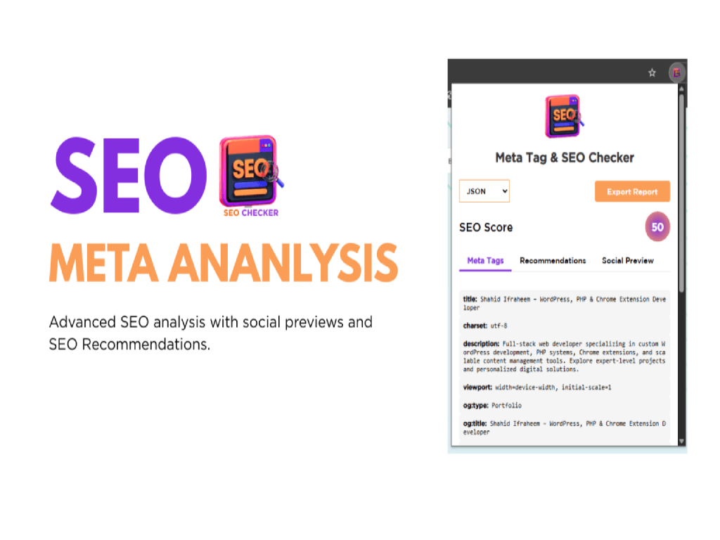 Meta Tag & SEO Checker: The Ultimate Chrome Extension for On-Page Optimization